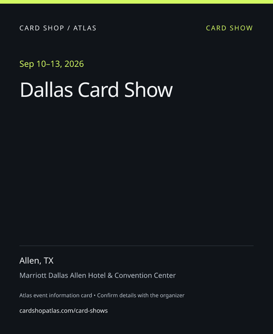 Dallas Card Show poster
