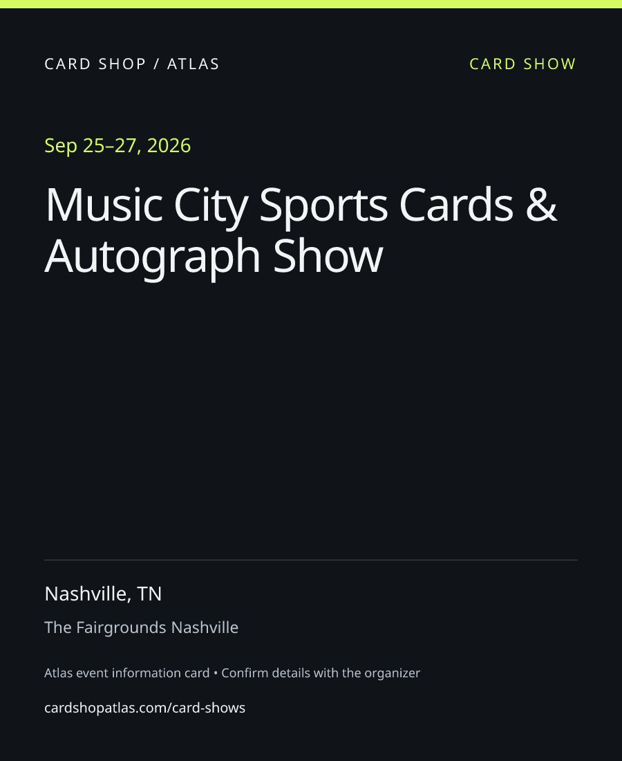 Music City Sports Cards & Autograph Show poster