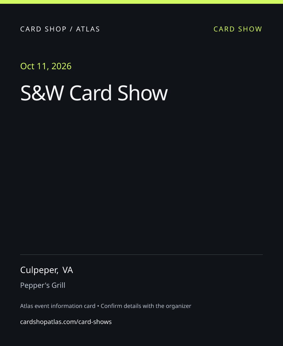 S&W Card Show poster