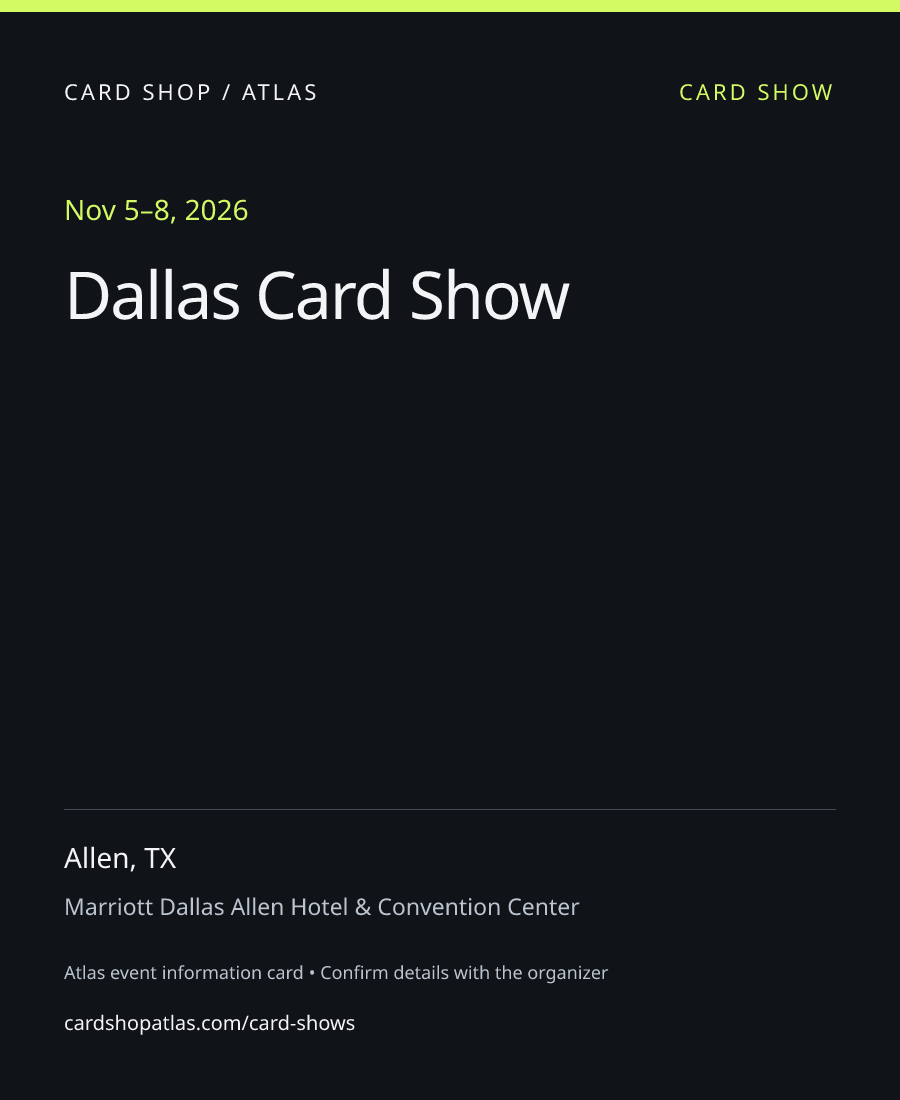 Dallas Card Show poster