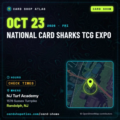 National Card Sharks TCG EXPO poster