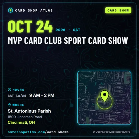 MVP Card Club Sport Card Show poster