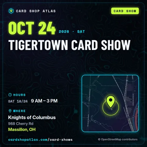 Tigertown Card Show poster
