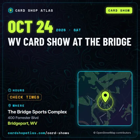 WV Card Show at The Bridge poster