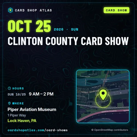 Clinton County Card Show poster