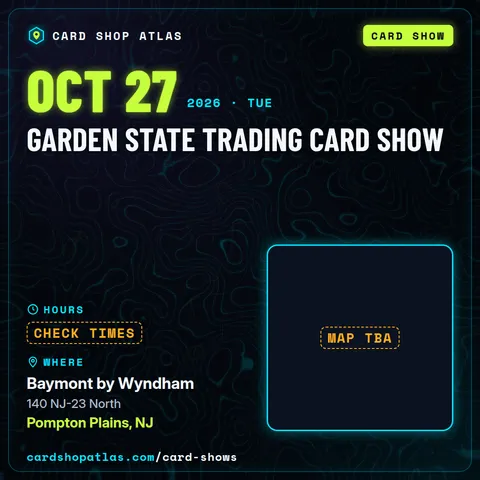 Garden State Trading Card Show poster