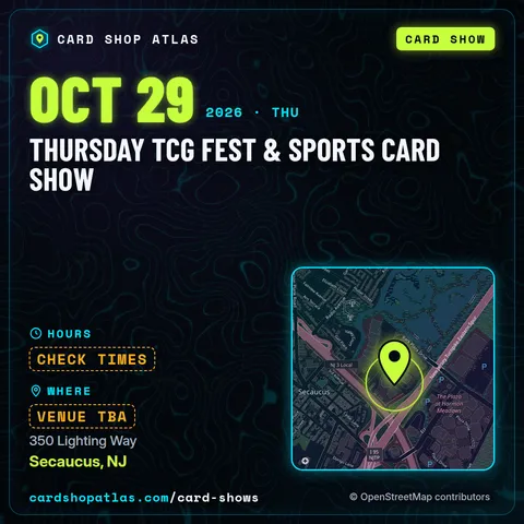 Thursday TCG Fest & Sports Card Show poster