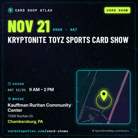 Kryptonite Toyz Sports Card Show poster